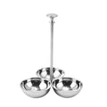 Stainless Steel Divided Serving Tray with Dip Bowls, Snack & Chip Dip Server Set, Condiment Display Stand by eprolo
