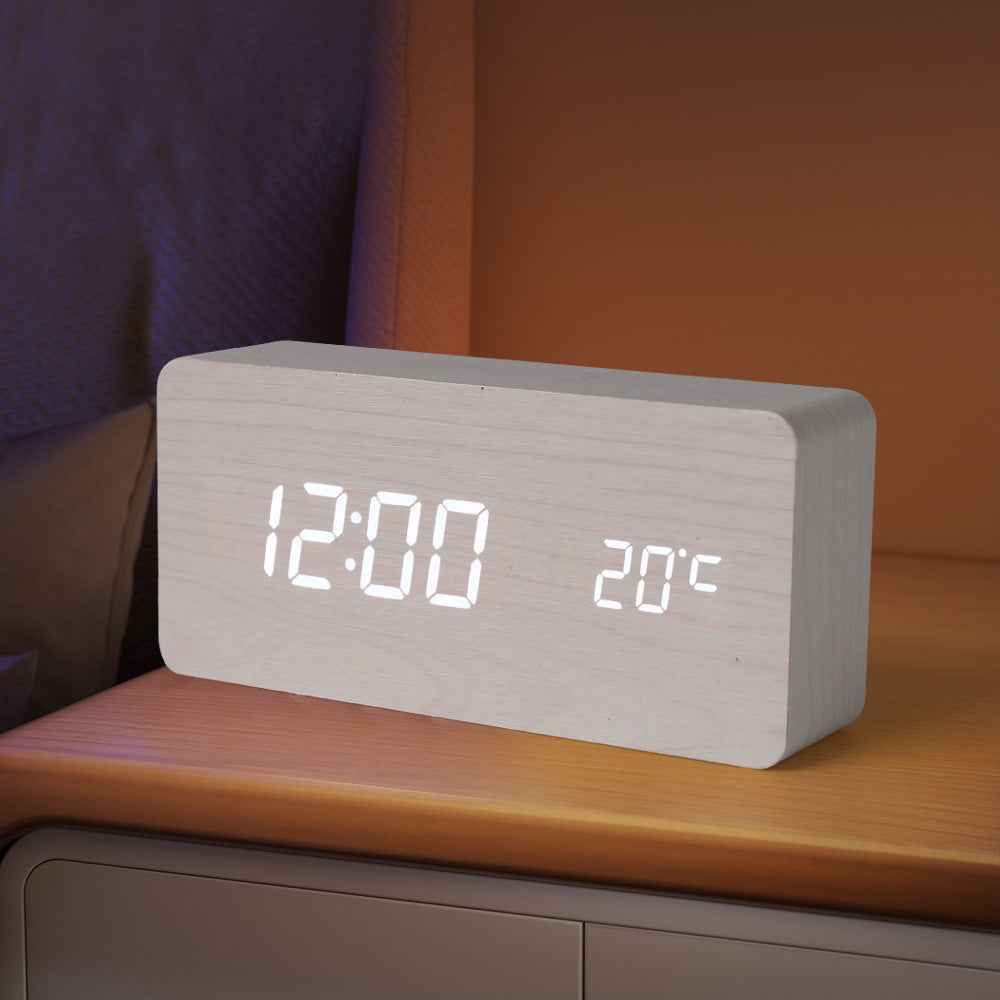 Transform Your Mornings with the LED Digital Alarm Clock: Thermometer & Night Light Included by eprolo