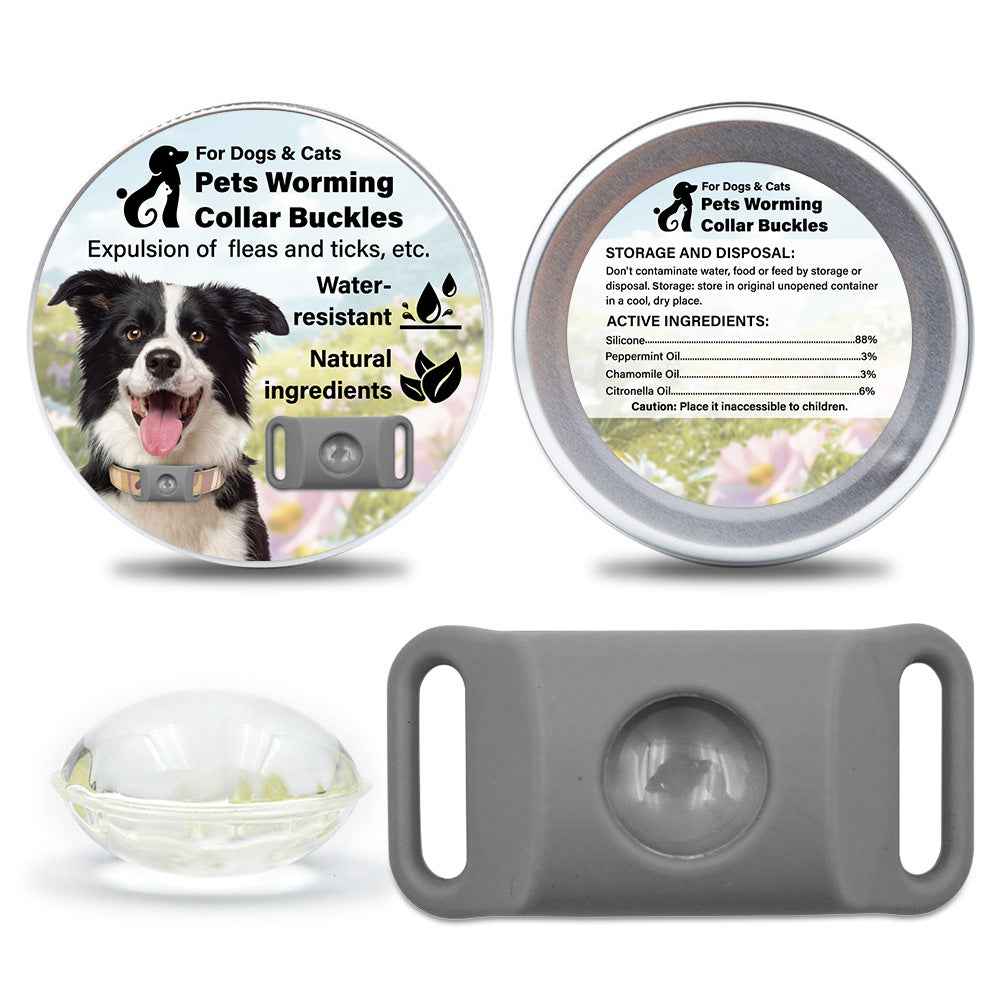 Pet Cat Dog Flea and Tick Prevention Silicone Collar with Insect Repellent Tag, Anti-Flea and Anti-Tick by eprolo