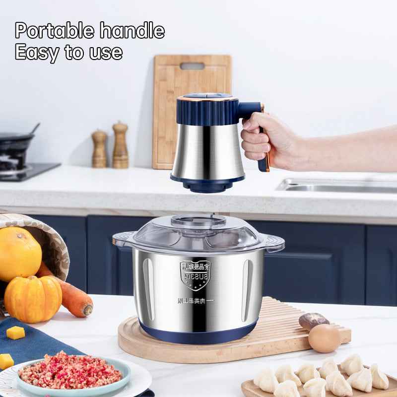 Electric Meat Grinders, 5L Food Processor, Stainless Steel Multifunctional Vegetable Slicer, Kitchen Chopper & Mixer by eprolo