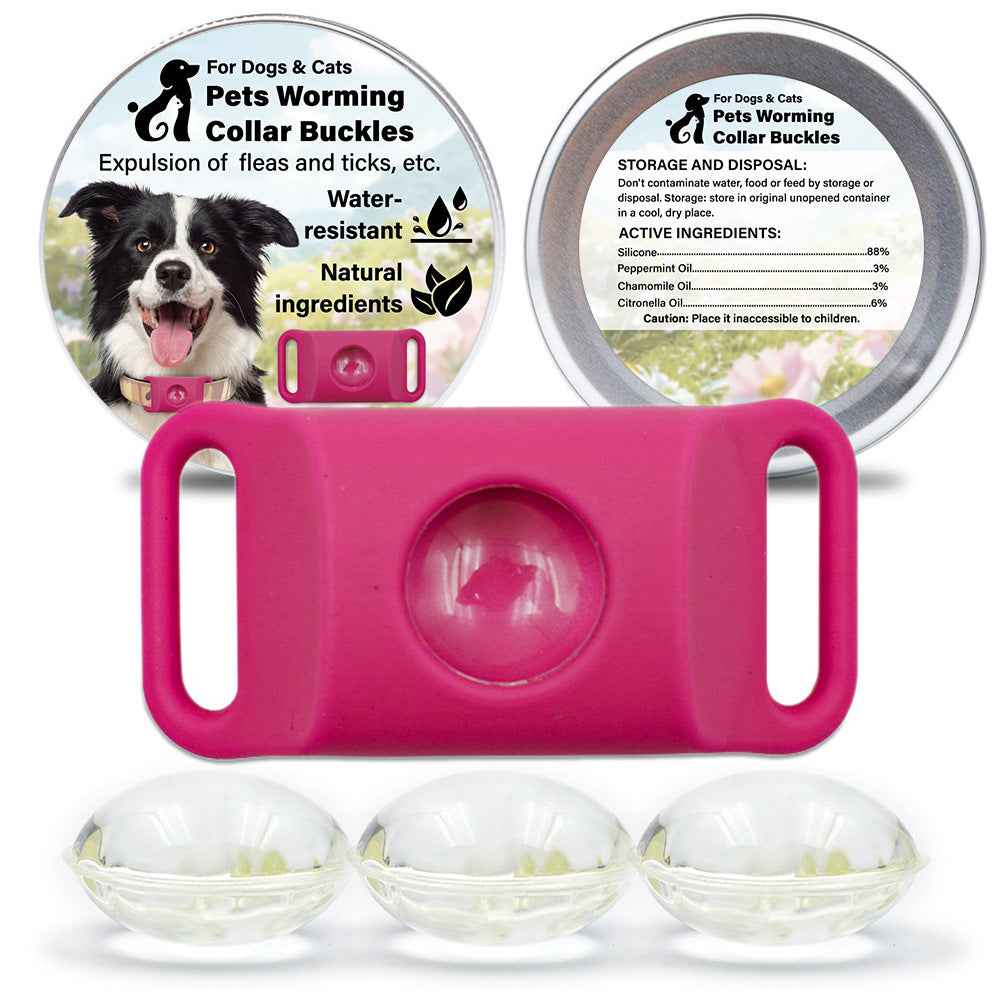 Pet Cat Dog Flea and Tick Prevention Silicone Collar with Insect Repellent Tag, Anti-Flea and Anti-Tick by eprolo