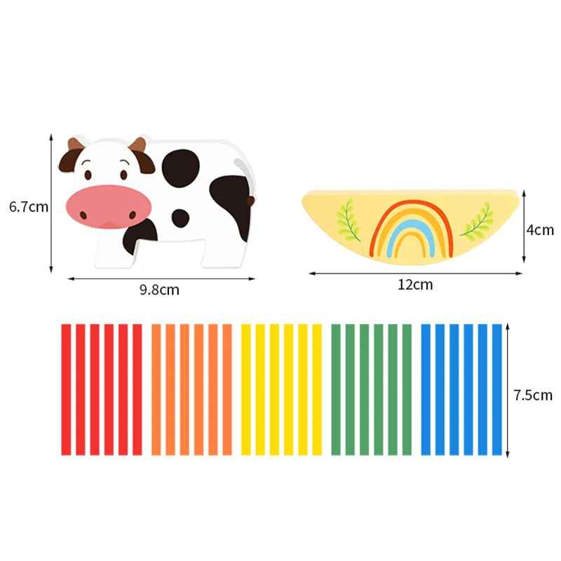 Children's wooden animal stacking high puzzle toys for early childhood education cognitive stacking high puzzle toys for babies by eprolo