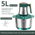 Electric Meat Grinders, 5L Food Processor, Stainless Steel Multifunctional Vegetable Slicer, Kitchen Chopper & Mixer by eprolo