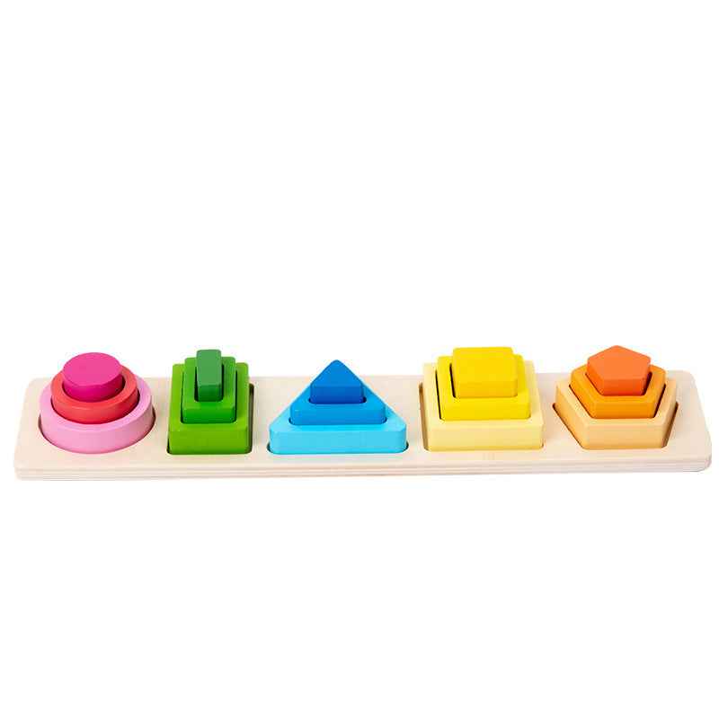 Geometric shape column matching assembly for children's enlightenment, boys and girls' early education puzzle toys, building blocks by eprolo