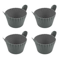 4-6 reusable silicone air fryer liners & baking cups – non-stick kitchen tools for eggs, cakes, meatballs. by eprolo
