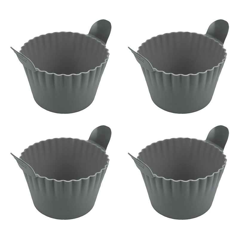 4-6 reusable silicone air fryer liners & baking cups – non-stick kitchen tools for eggs, cakes, meatballs. by eprolo