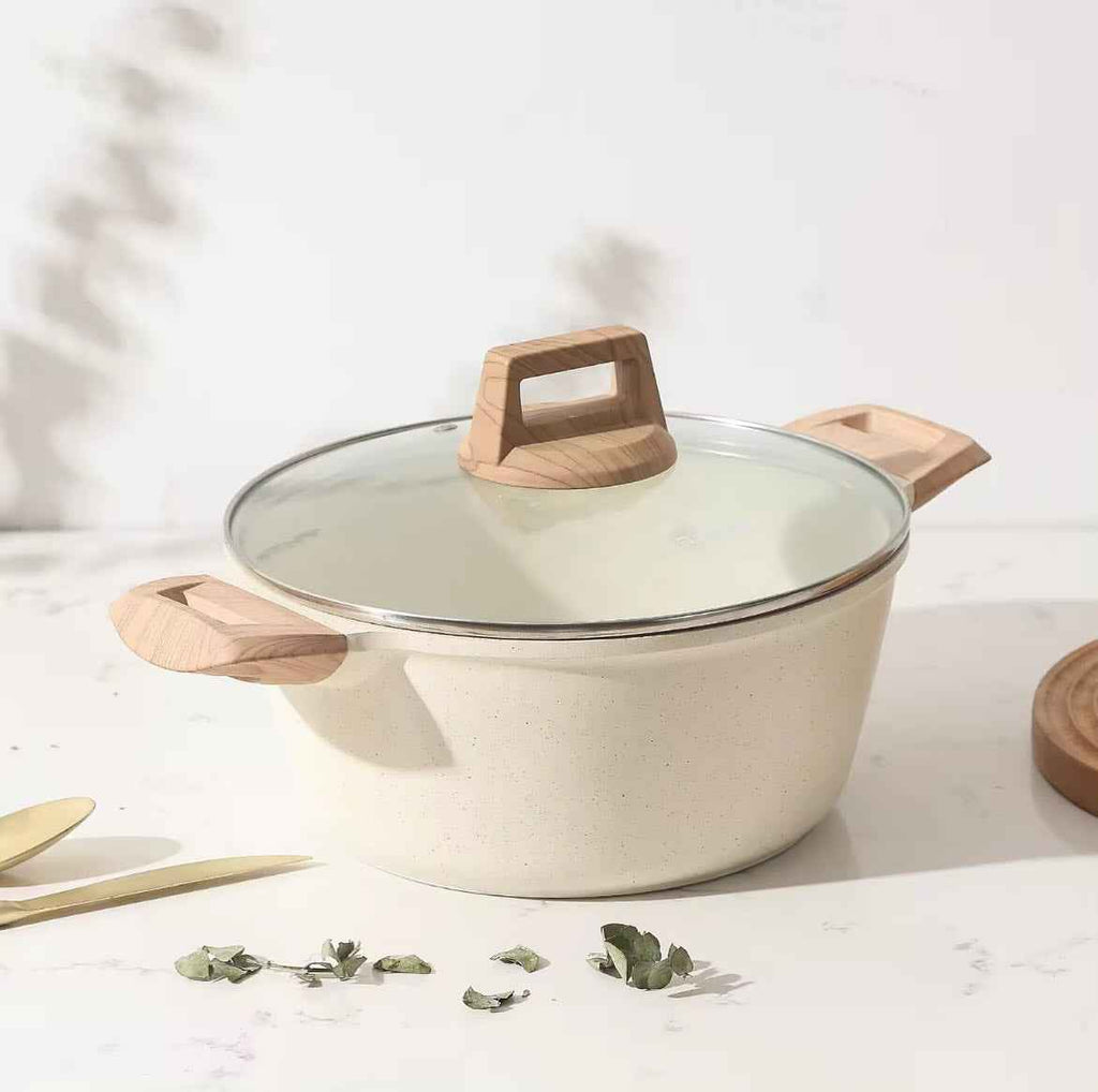 Medical stone non-stick pot soup pot stew pot frying pan wok milk pot frying pan steaming marble granite pot set by eprolo