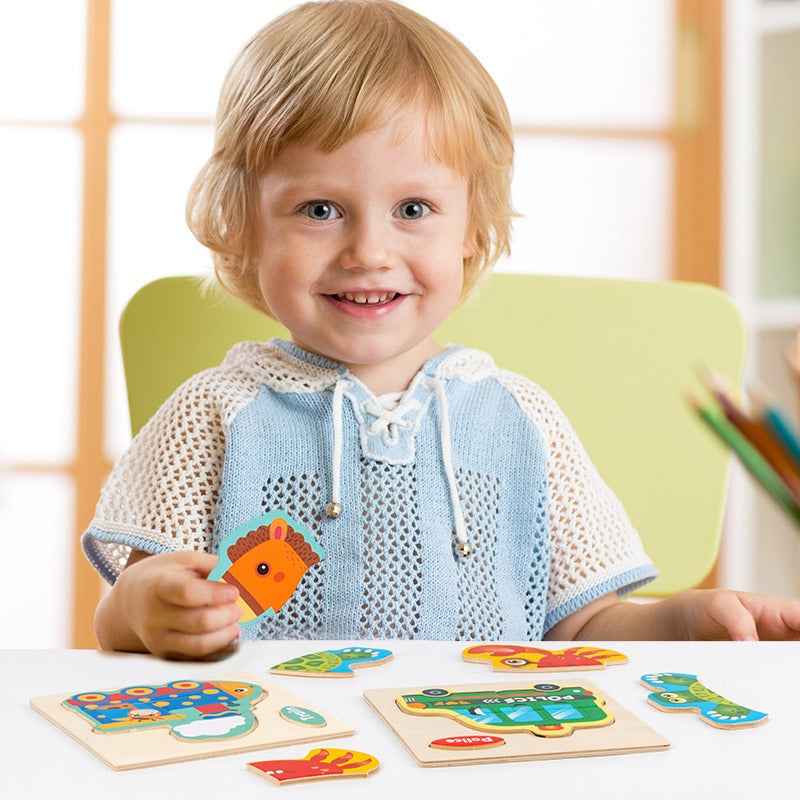 Early Education Puzzle Jitterbug With The Same Children's Educational Animal Enlightenment Cognitive Puzzle Board Toys by eprolo
